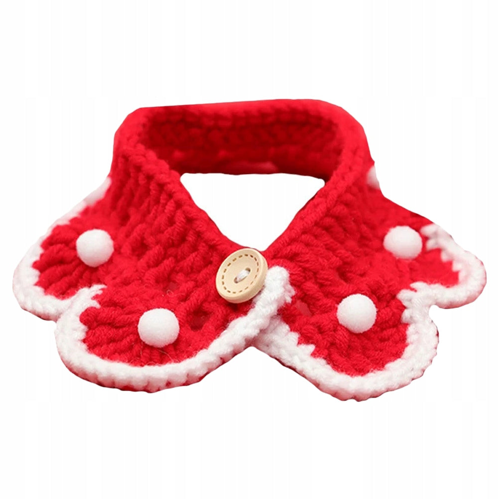1PC STYLISH RED CAT NECKERCHIEF PET SCARF WITH BELL FOR HOLIDAYS Brand no brand