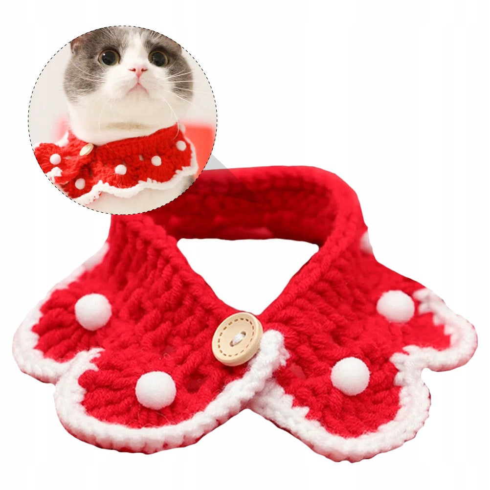 1PC STYLISH RED CAT NECKERCHIEF PET SCARF WITH BELL FOR HOLIDAYS Manufacturer code 8600518