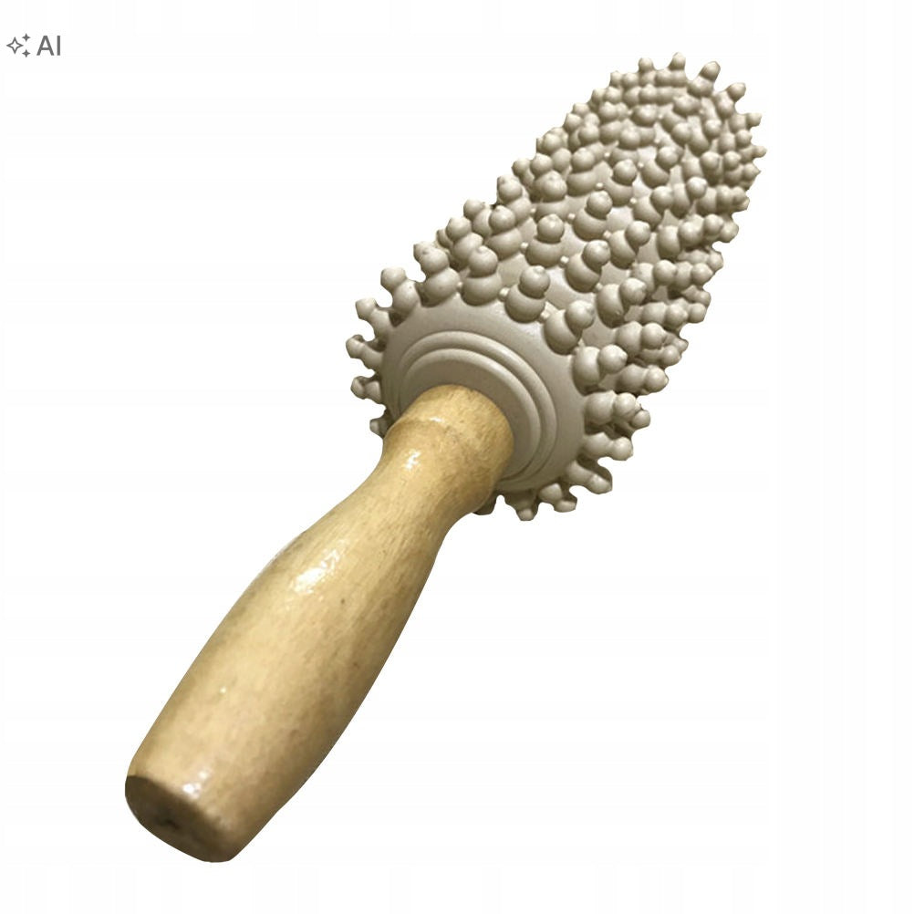 1PC WOODEN MANUAL BACK AND ABDOMINAL MASSAGE ROLLER FOR MUSCLE RELAXATION Brand no brand