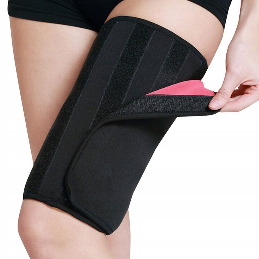 1Pair Black Sauna Leg Slimming Belt Thigh Wrap Sweat Body Shaper Brand no brand
