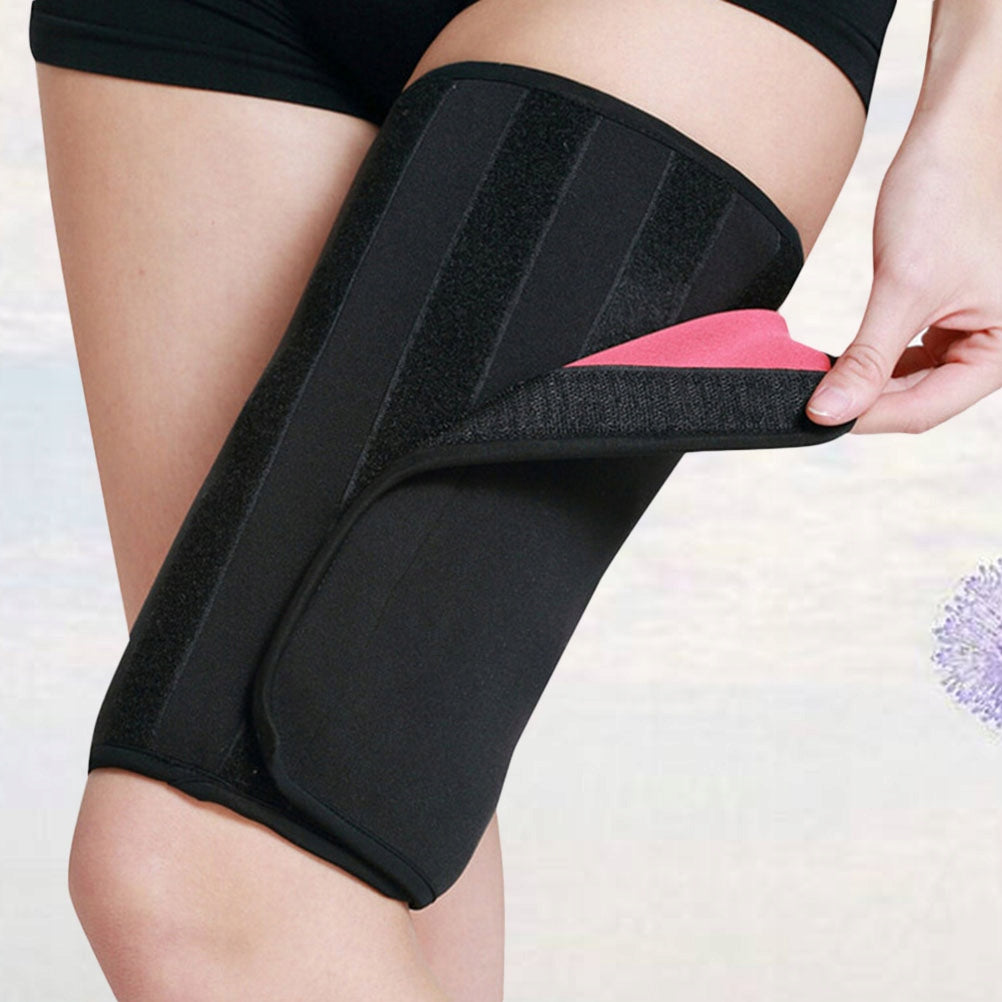1Pair Black Sauna Leg Slimming Belt Thigh Wrap Sweat Body Shaper Kind slimming belt