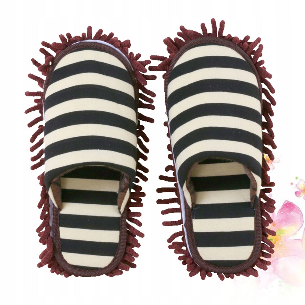 1Pair Coffee Floor Cleaning Slippers with Microfiber Mop Cover for Home Manufacturer code 7879783