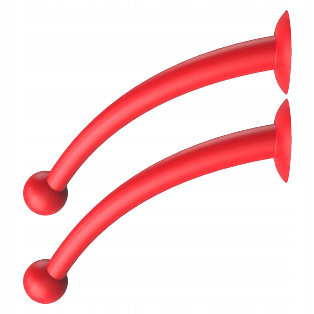 1Pair Red Silicone Tentacles Helmet Decoration with Suction Cups Manufacturer no brand
