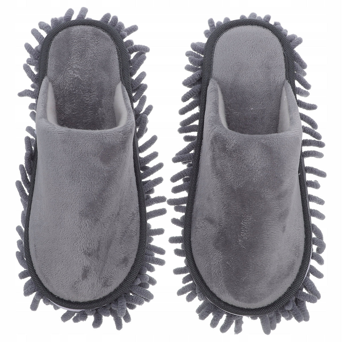 1Pair Washable Unisex Chenille Slippers for Easy Floor Dusting