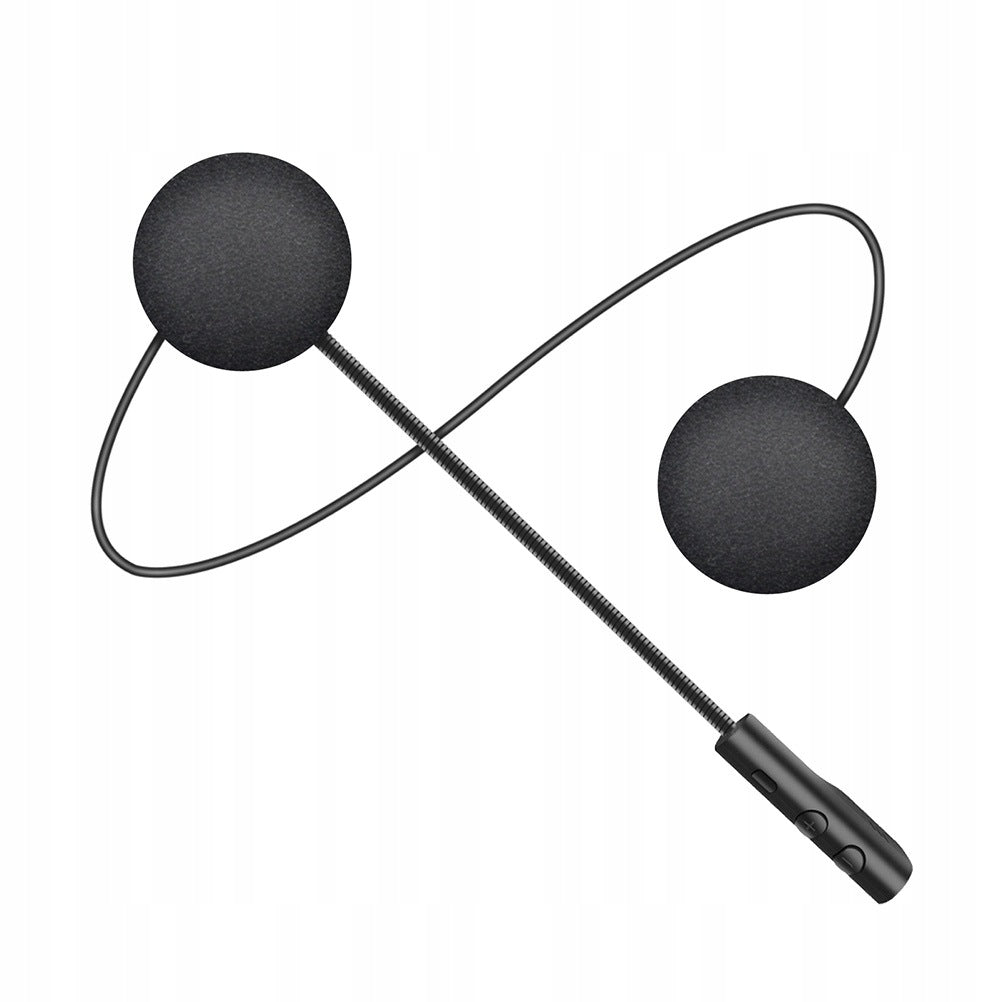 1Pc Black Bluetooth Motorcycle Helmet Headphones with High-Quality Sound Charging time 2 h