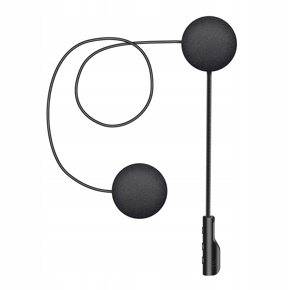 1Pc Black Bluetooth Motorcycle Helmet Headphones with High-Quality Sound