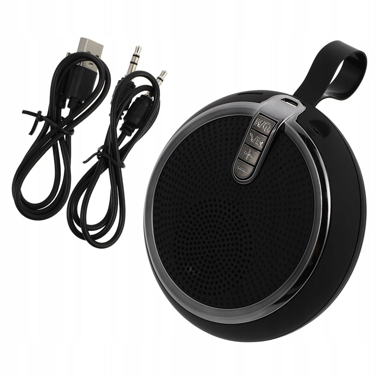 1Pc Black Portable Bluetooth Mini Speaker with Call and Music Functions