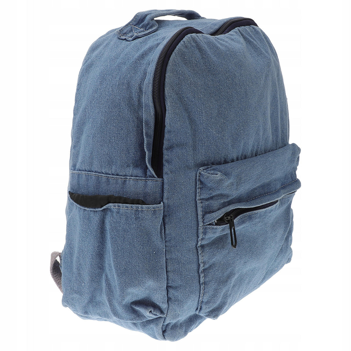 1Pc Blue Denim Backpack Retro School Satchel Travel Rucksack Manufacturer code 6756868