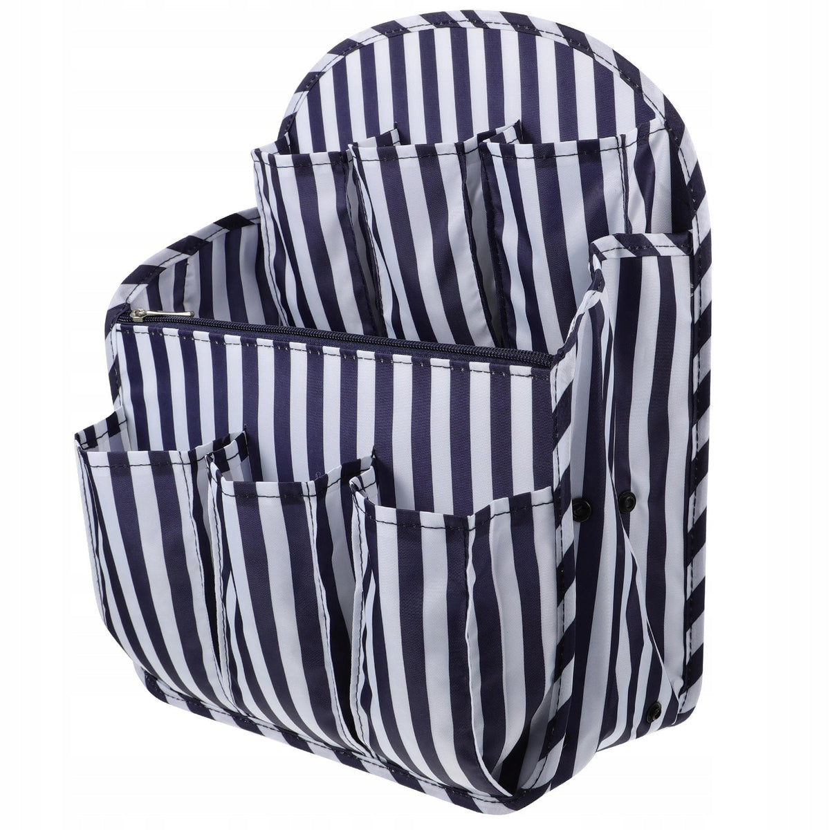 1Pc Blue Nylon Backpack Organizer Insert with Multi-Pocket Storage