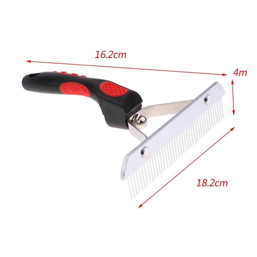 1Pc Dog Grooming Undercoat Rake Thick Coats Soft Grip Pet Packaging status original