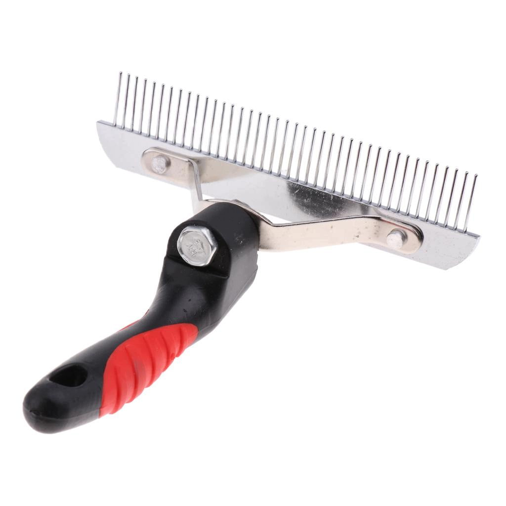 1Pc Dog Grooming Undercoat Rake Thick Coats Soft Grip Pet