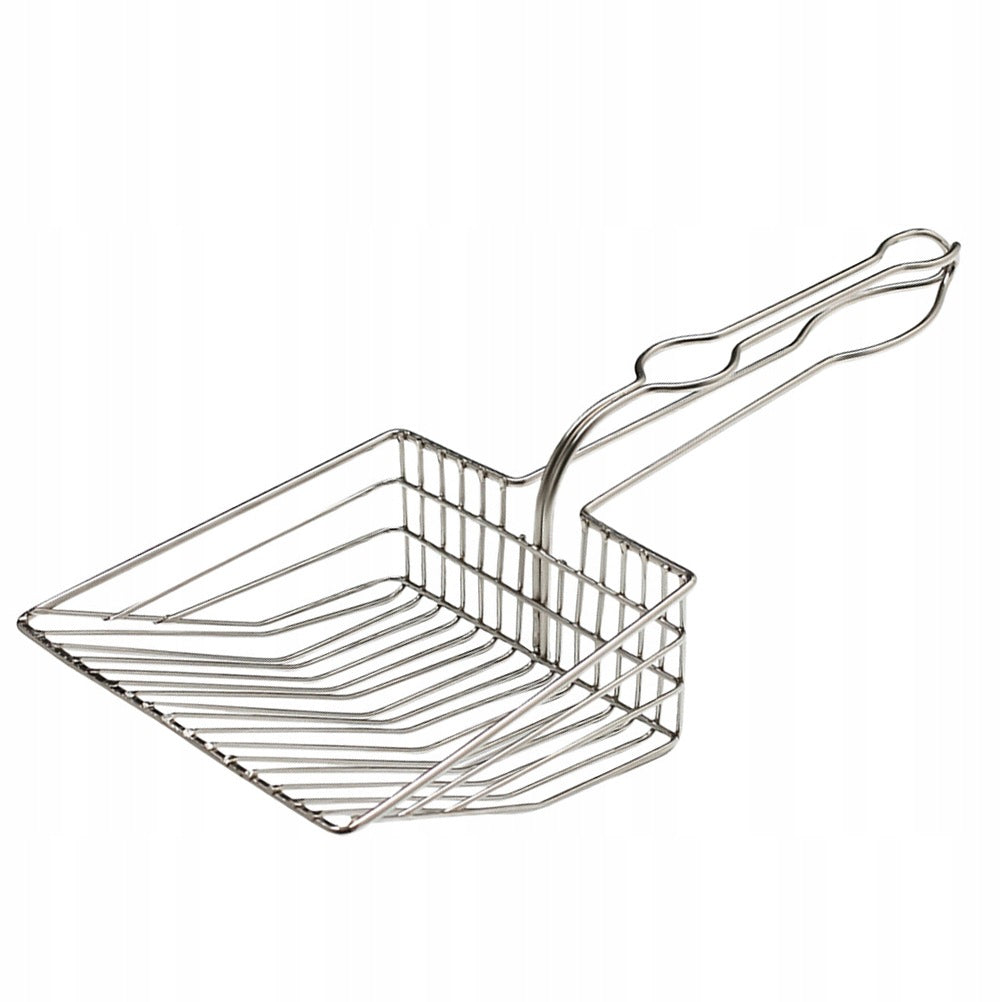1Pc Durable Silver Cat Sand Shovel with Comfortable Grip