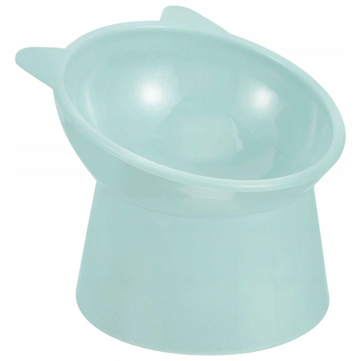 1Pc Green Pet Feeding Bowl with Neck Protection and Stable Slant Design Kind single bowl