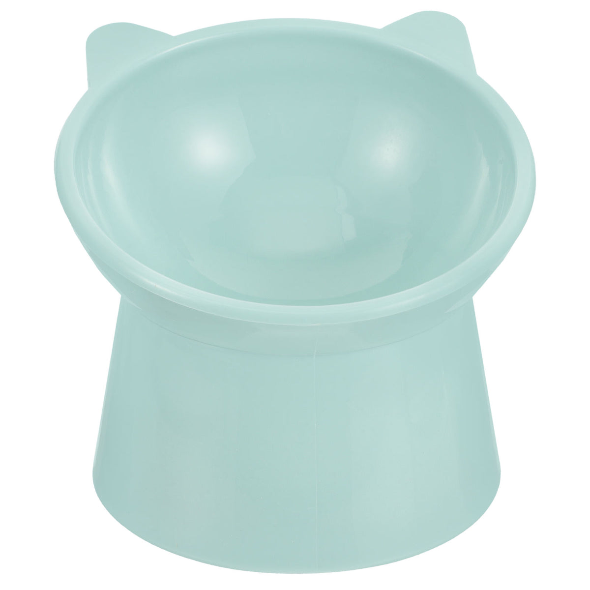 1Pc Green Pet Feeding Bowl with Neck Protection and Stable Slant Design