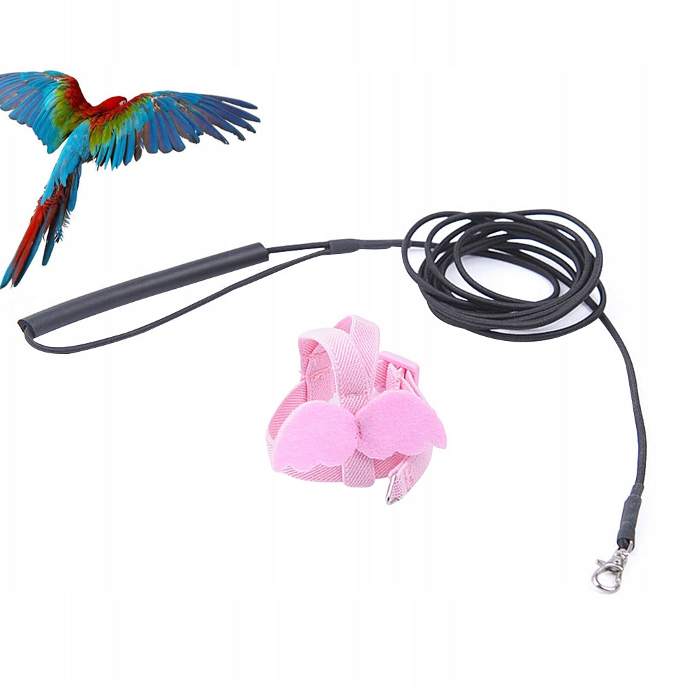 1Pc Pet Supplies Pink Parrot Flying Traction Harness Rope