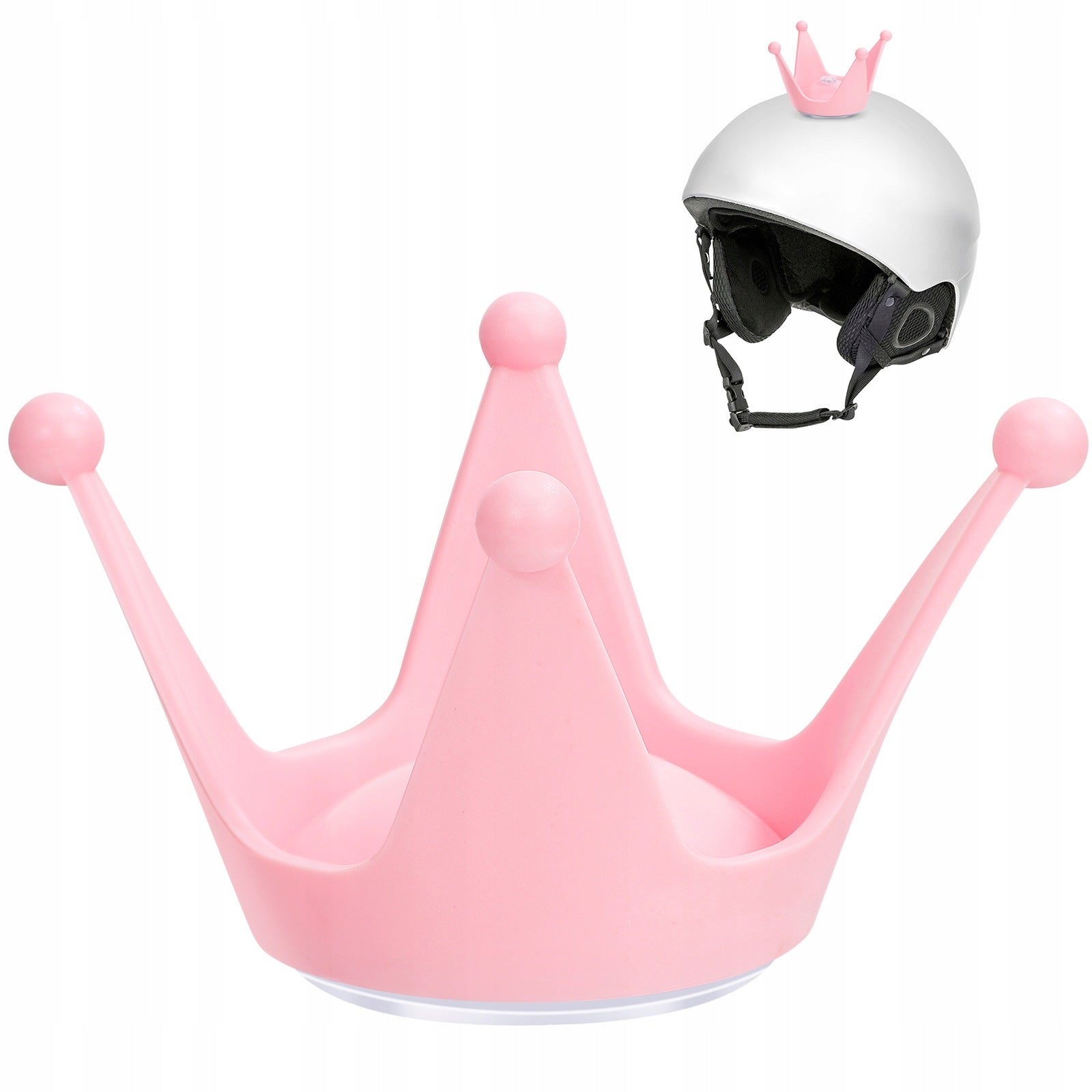 1Pc Pink Silicone Helmet Crown Decoration Suction Cup Ornament