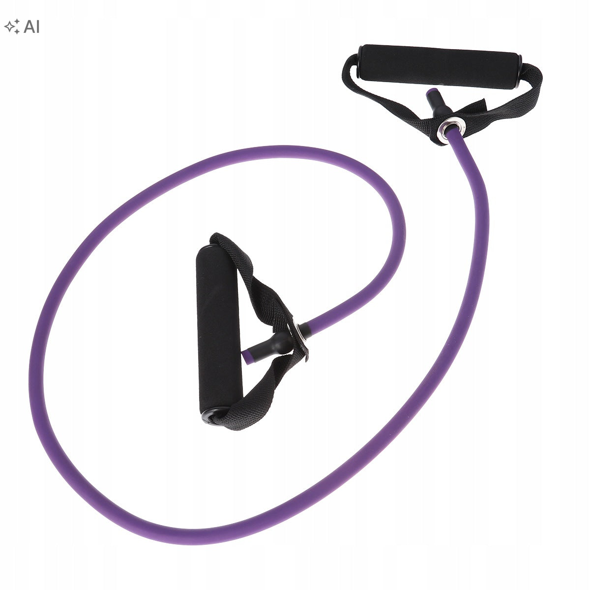 1Pc Purple Exercise Tubes with Handles Durable Resistance Bands