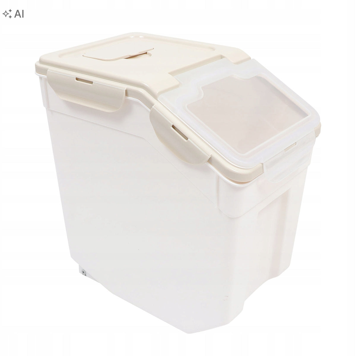 1Pc White Pet Food Container Airtight Plastic Storage Bin for Dogs Manufacturer code 7185298