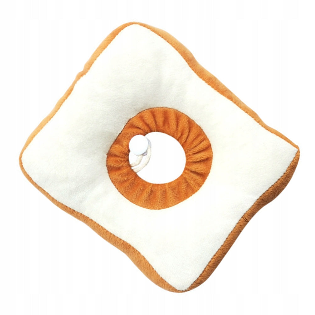 1Pc Yellow Bread Shape Cat Recovery Collar Soft Comfortable Pet Neck Cone