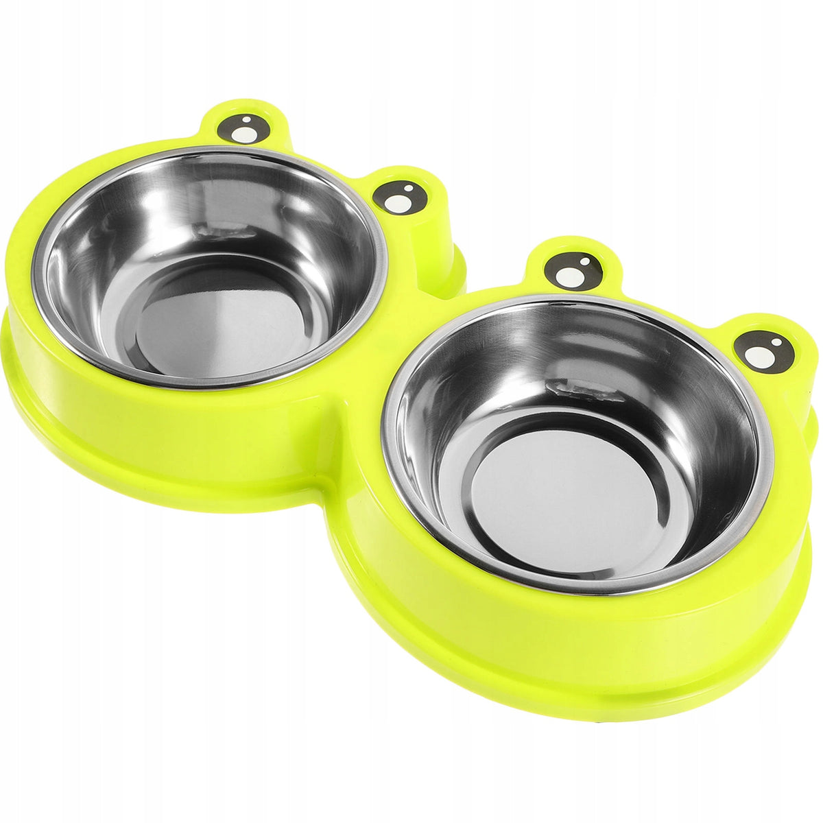 1Pc Yellow Double Pet Bowl Plastic Dog Cat Slow Feeding Feeder Kind automatic feeder