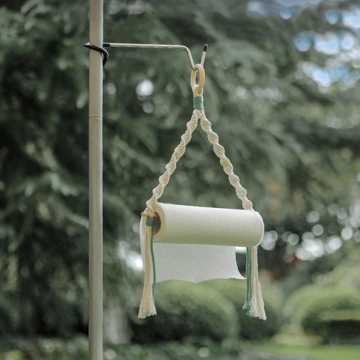 1Pcs Outdoors Toilet Paper Holder Tissue Storage Rack Wall Mounted Green Packaging status original
