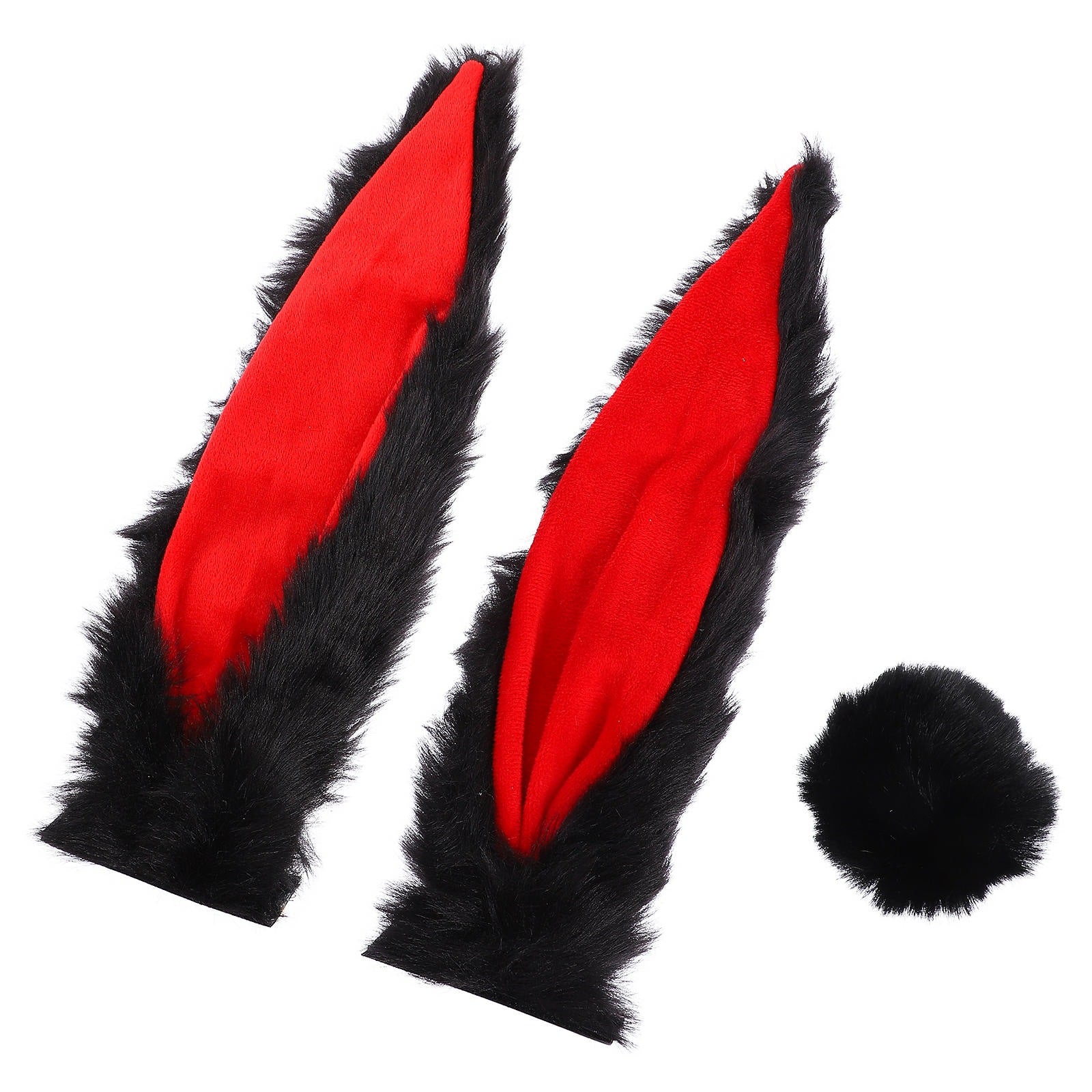 1SET BLACK HELMET ACCESSORIES PLUSH BUNNY EARS FOR SCOOTER Manufacturer no brand