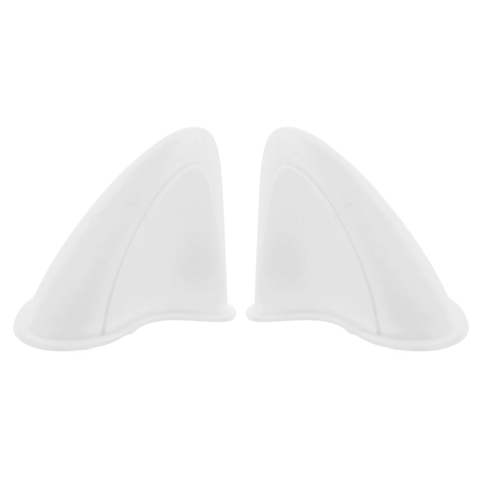 1SET EASY INSTALL WHITE CAT EAR HELMET ORNAMENT FOR MOTORBIKES