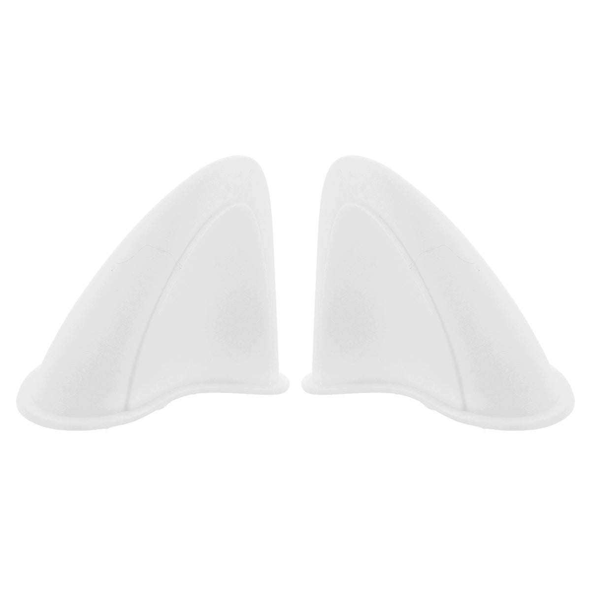 1SET EASY INSTALL WHITE CAT EAR HELMET ORNAMENT FOR MOTORBIKES