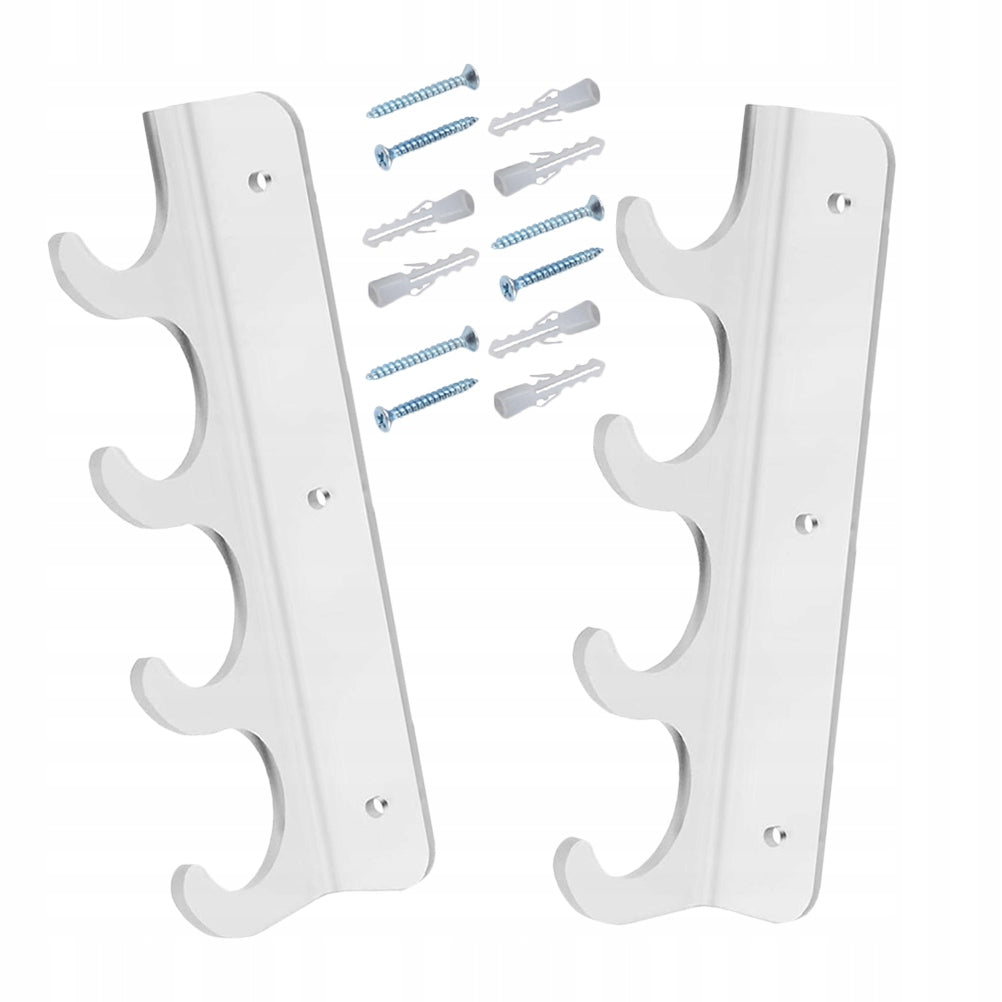 1SET SIMPLE WHITE FISHING POLE HOLDER ACRYLIC WALL RACK FOR ORGANIZING Brand no brand
