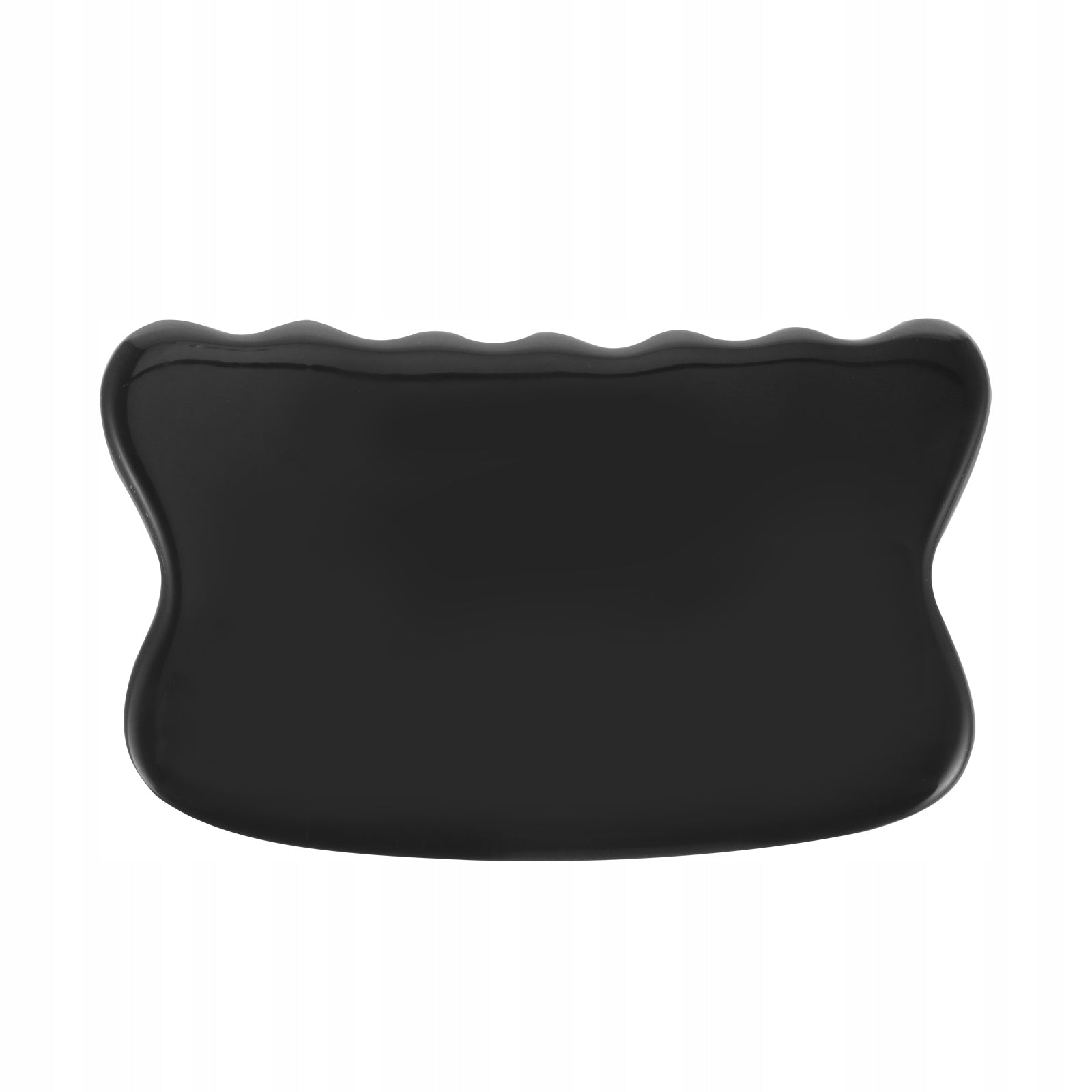 1SZT CZARNA ERGONOMICZNA MASAŻER GUA SHA Z ROGU BAWOŁU