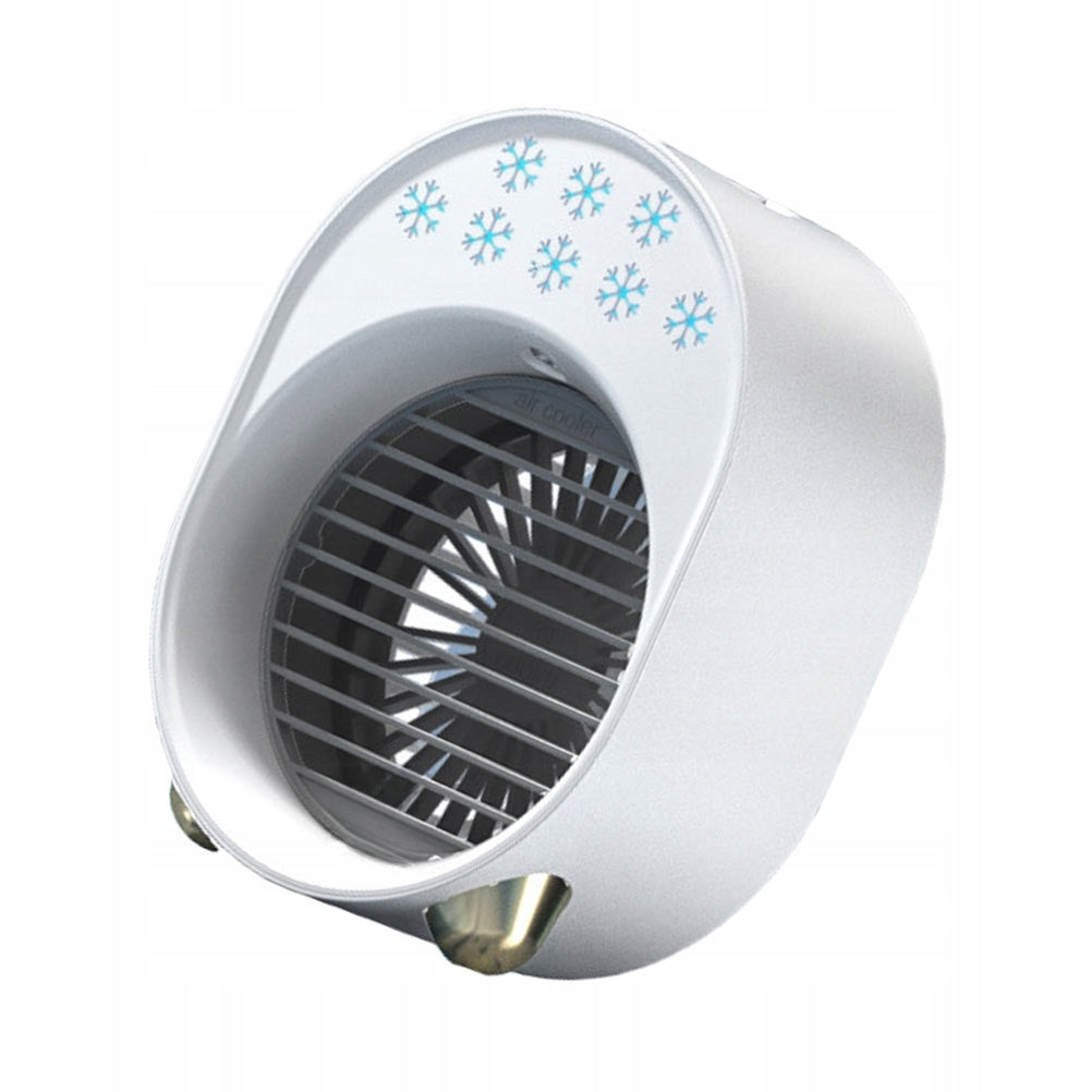 1SZT PRZENOŚNY BIAŁY MINI WENTYLATOR USB DO BIURA I DOMU Dominant color white