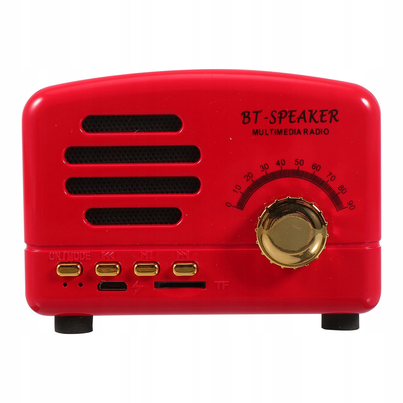 1SZT RETRO RADIO CZERWONY BEZPRZEWODOWY GŁOŚNIK BLUETOOTH