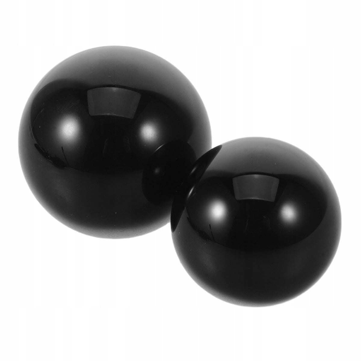 1Set Black Obsidian Baoding Massage Balls for Hand Strength & Relaxation