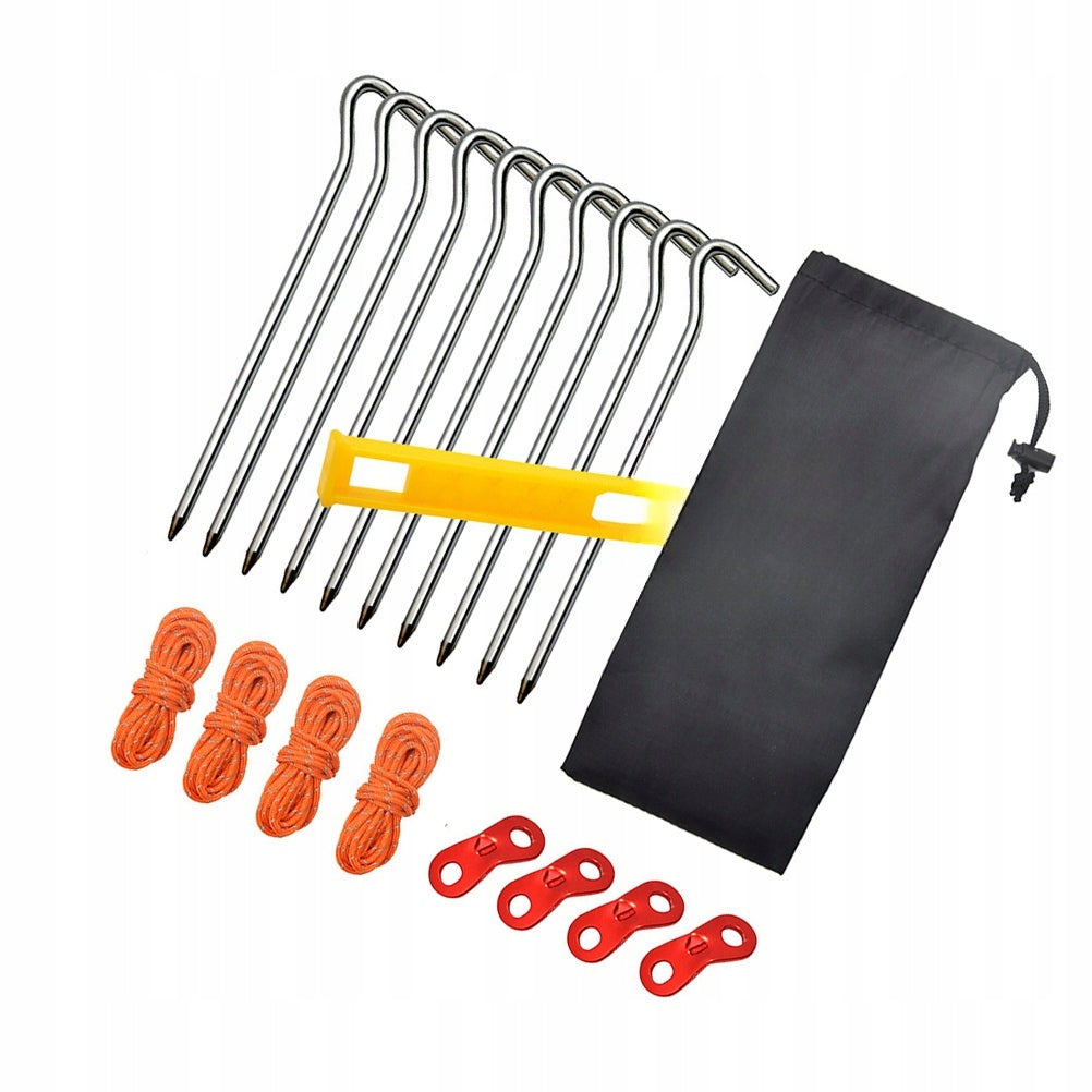 1Set Camping Tent Accessory Set with Rope Wind Buckles and Plastic Hammer Manufacturer code 6964367