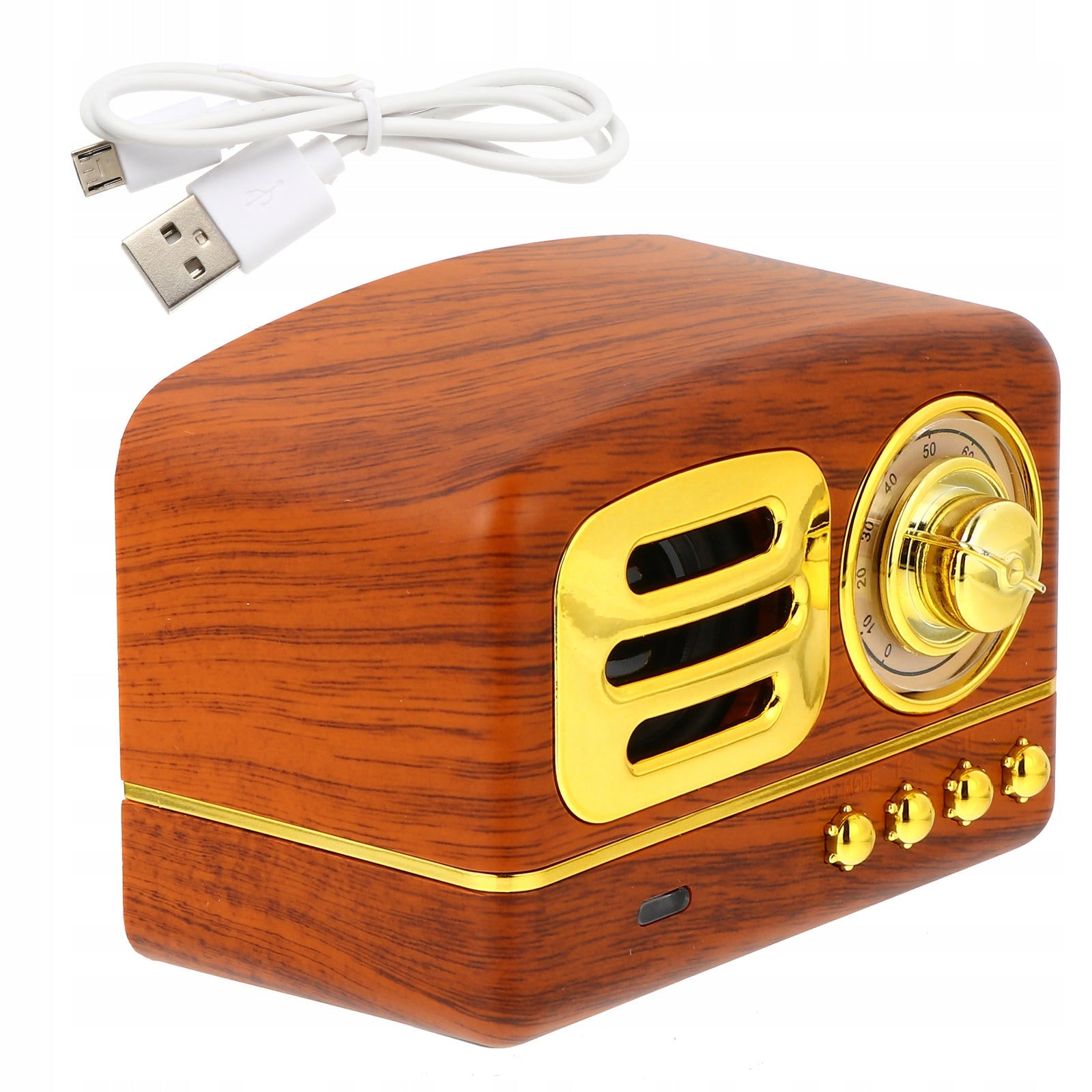 1Set Coffee Retro Mini Speaker Wireless Portable Decorative Music Radio