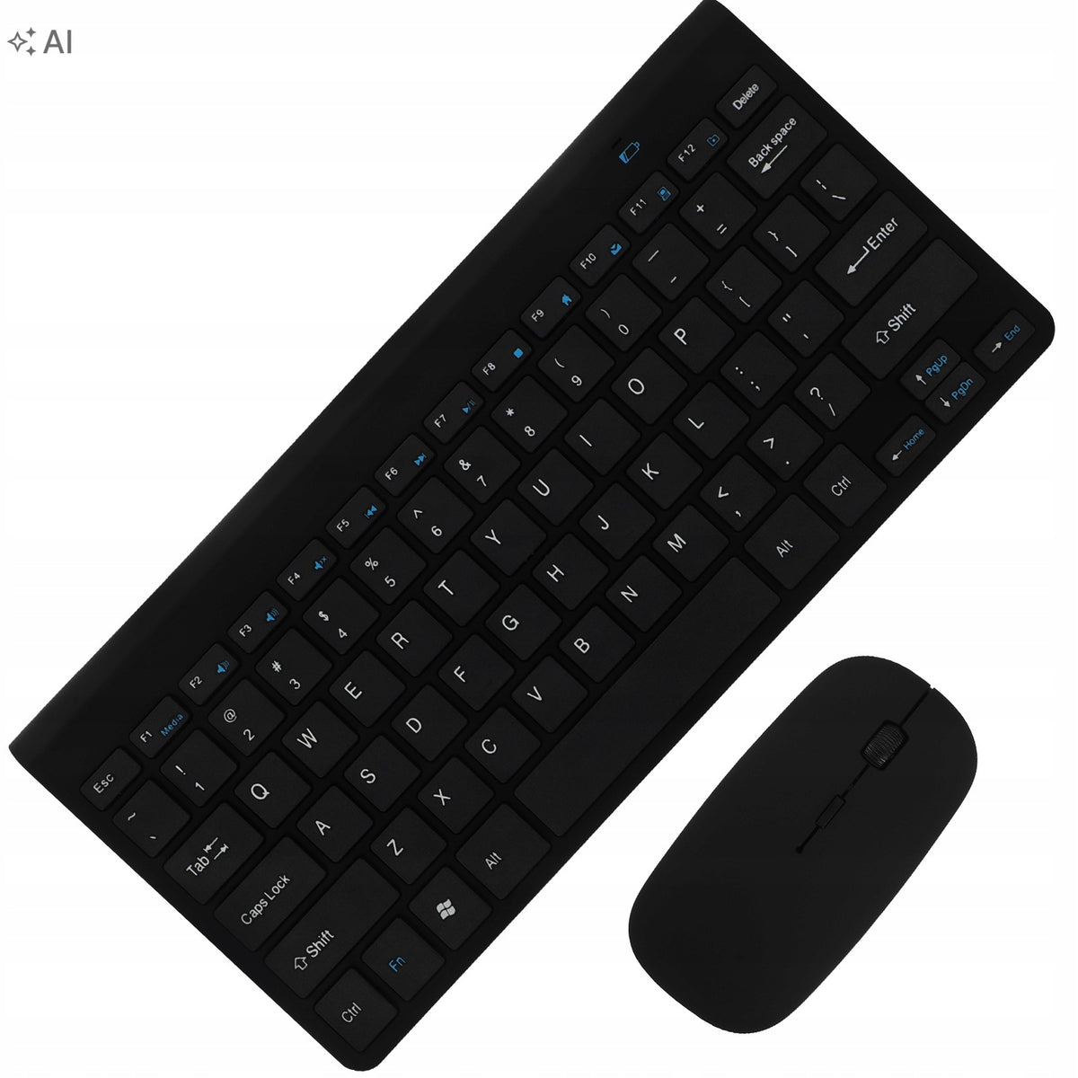 1Set Compact Black Wireless Keyboard and Mouse Combo for Computer Manufacturer no brand