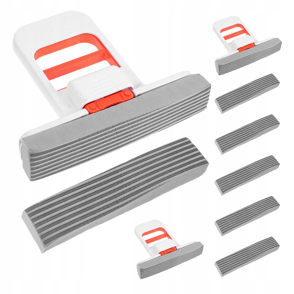 1Set Foldable Desktop Sponge Mop with Easy Self-Squeeze Function