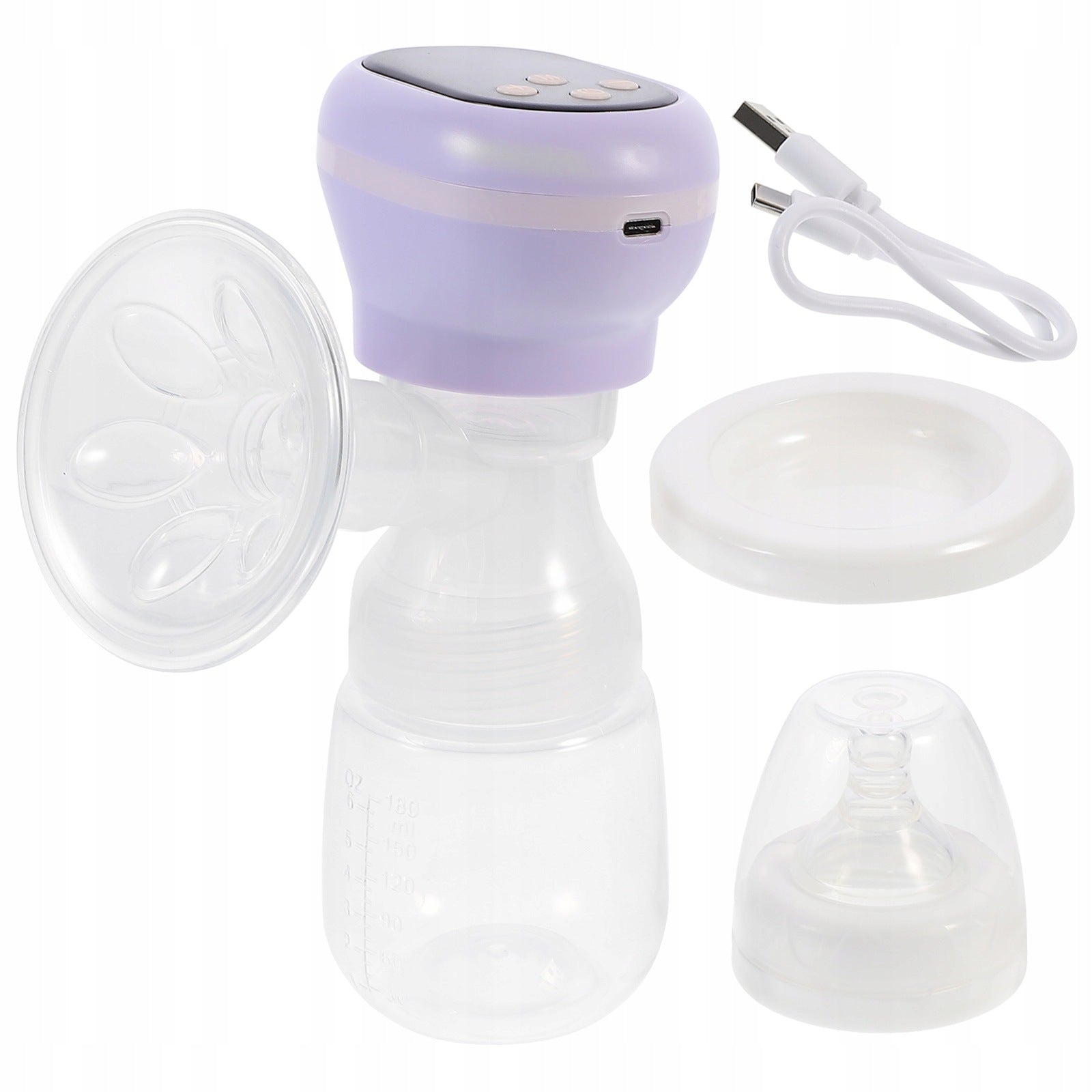 1Set Portable Electric Breast Pump with Soft Silicone and USB Charging Medical device yes