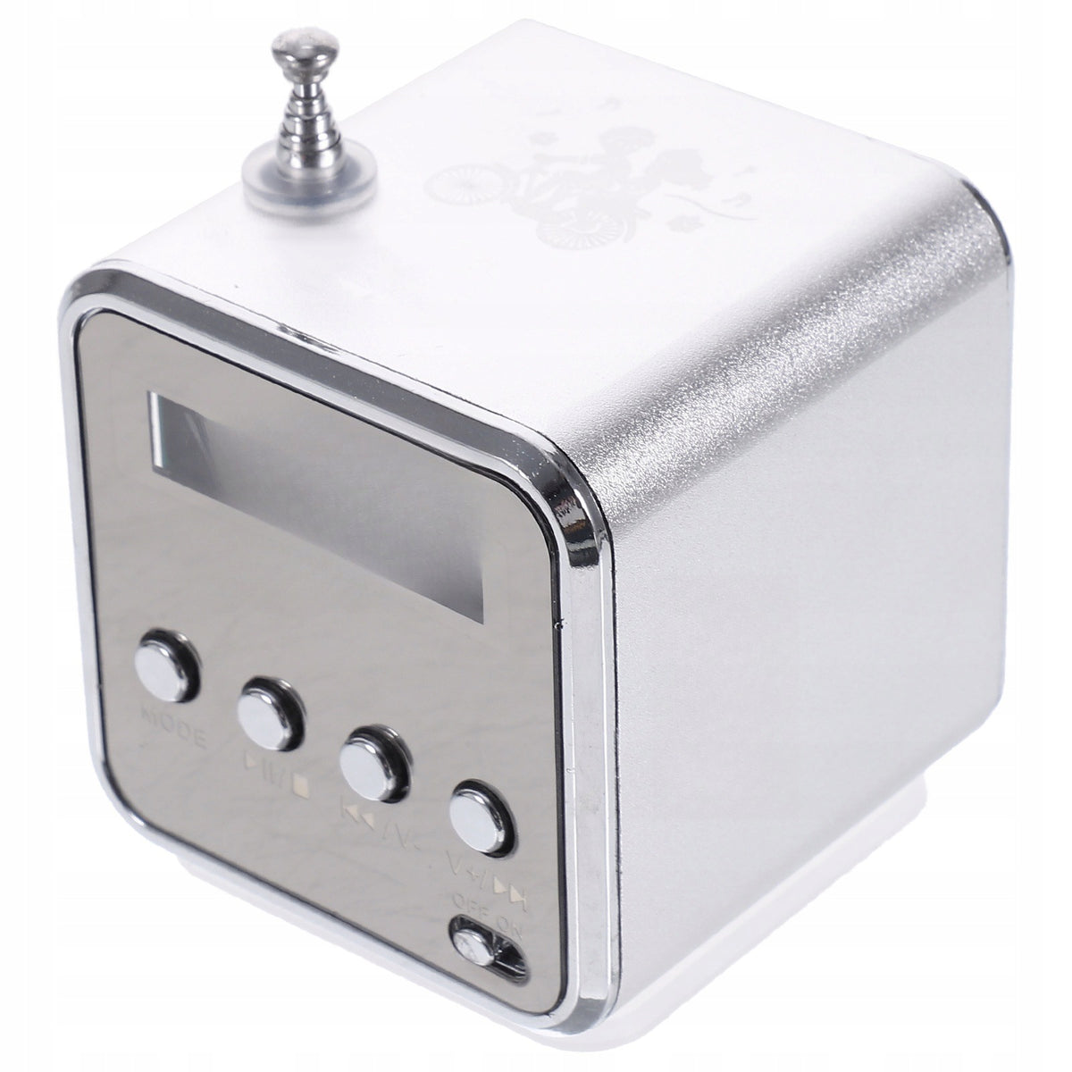 1Set Silver Portable Bluetooth Mini Speaker Retro Design for Home Model other