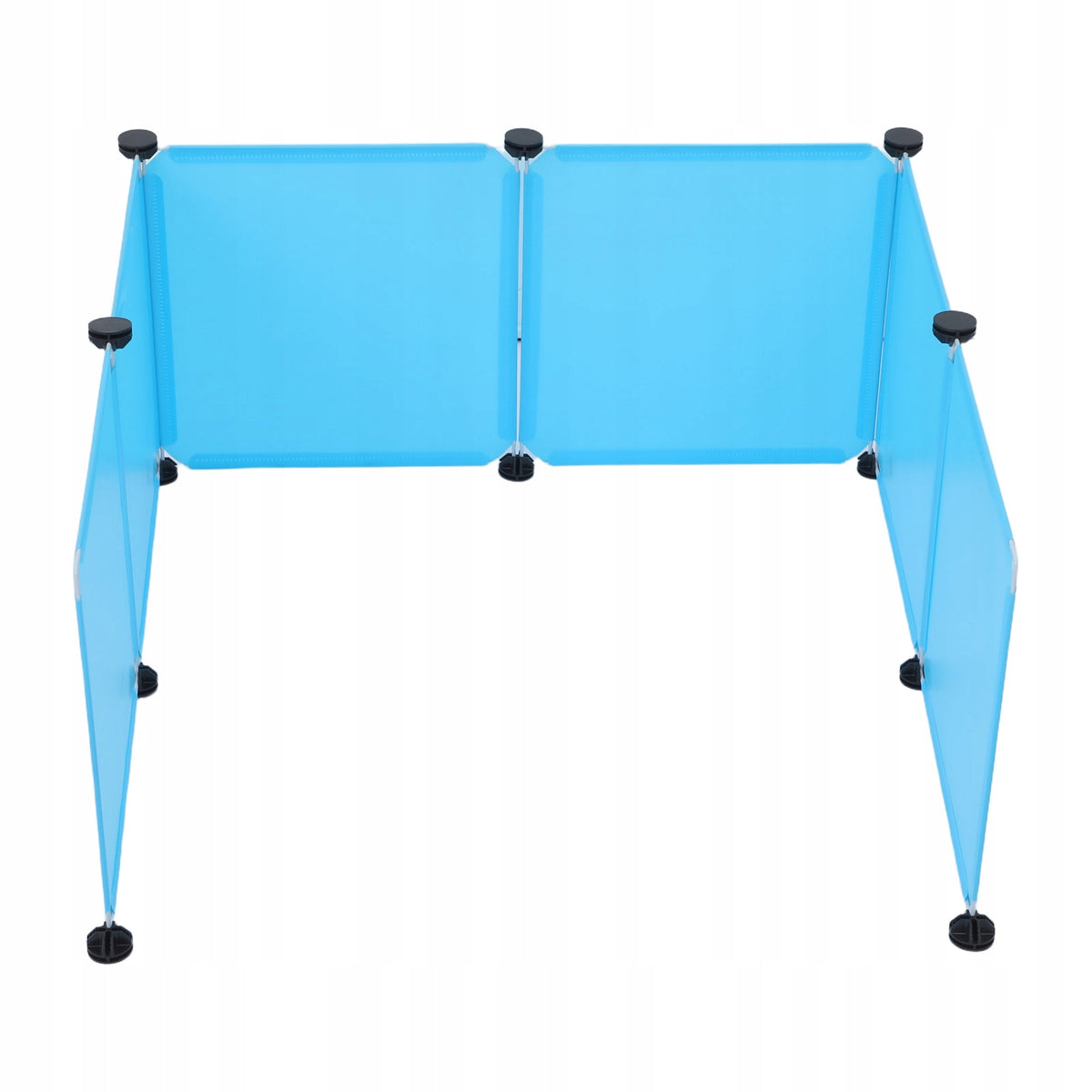 1Set Sky-Blue Cat Litter Box Splash Guard with High Wall Urine Shield