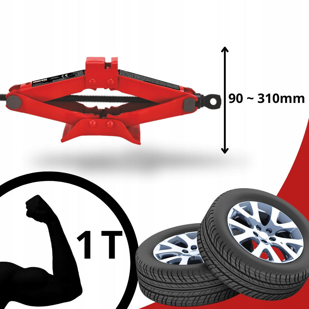 1T TRAPEZOIDAL CAR LIFT STRONG WHEEL REPLACEMENT JACK 1000kg Manufacturer code 018507
