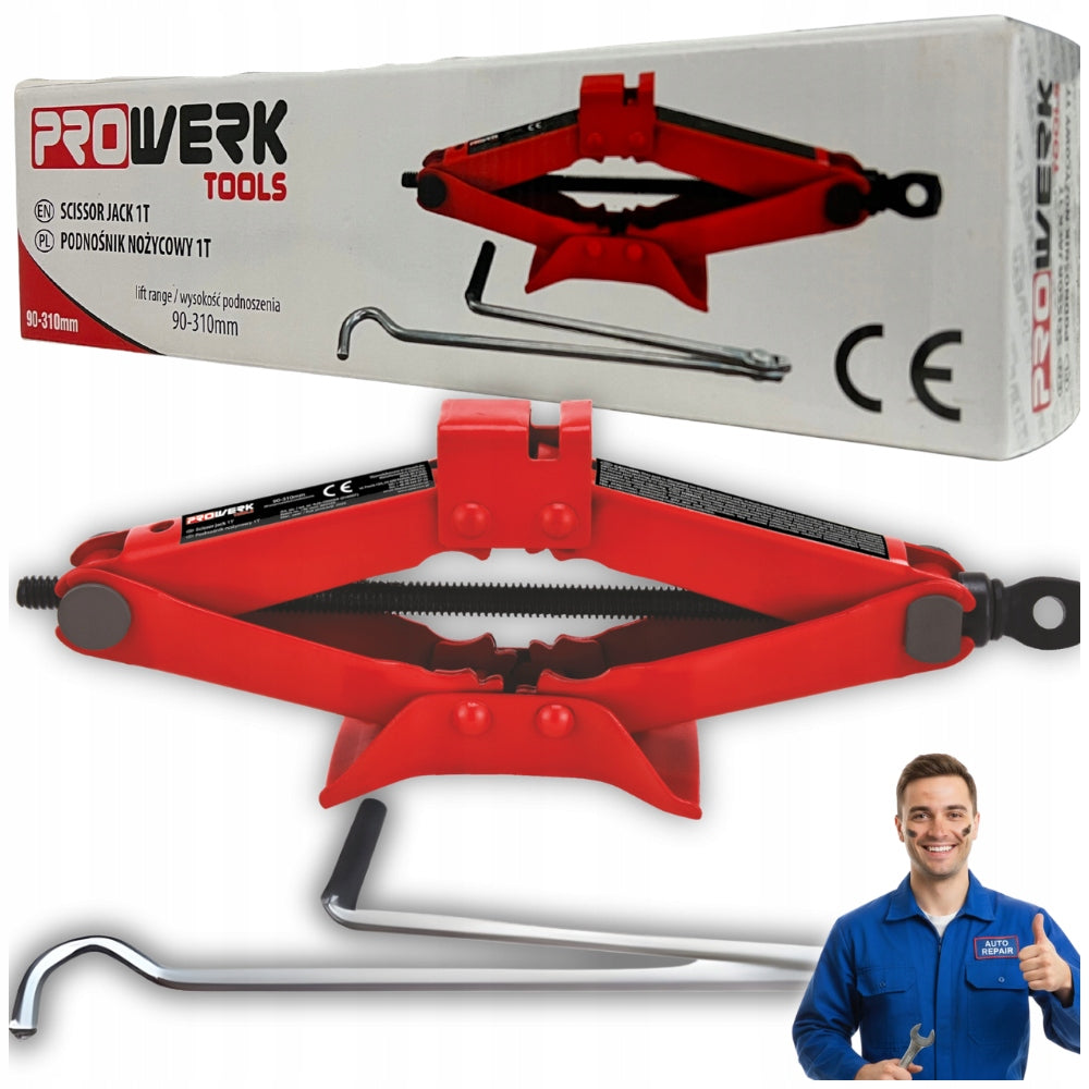 1T TRAPEZOIDAL CAR LIFT STRONG WHEEL REPLACEMENT JACK 1000kg