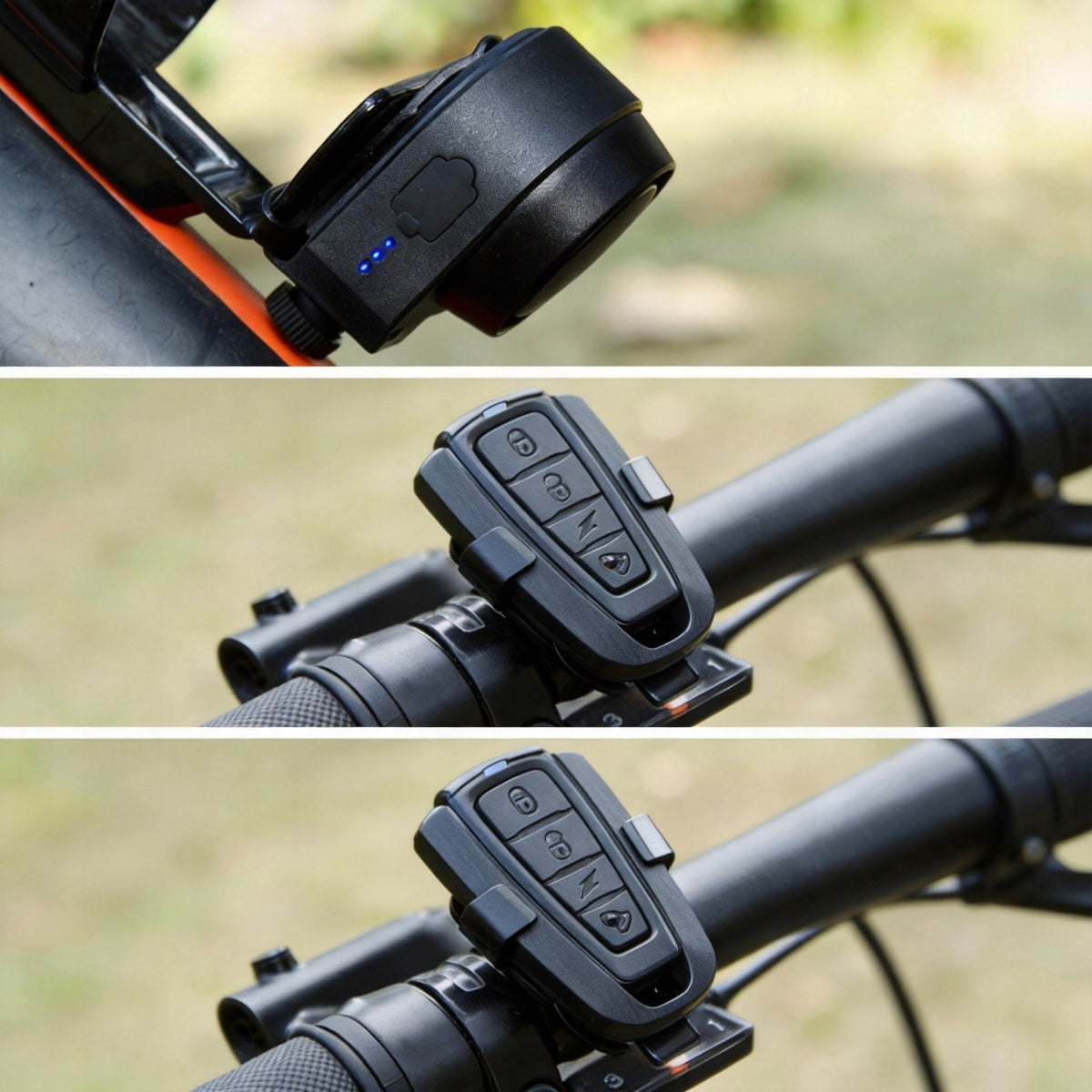 1X Bicycle Alarm Anti-theft Scooter Motor Lock Loud with Remote Control Brand no brand