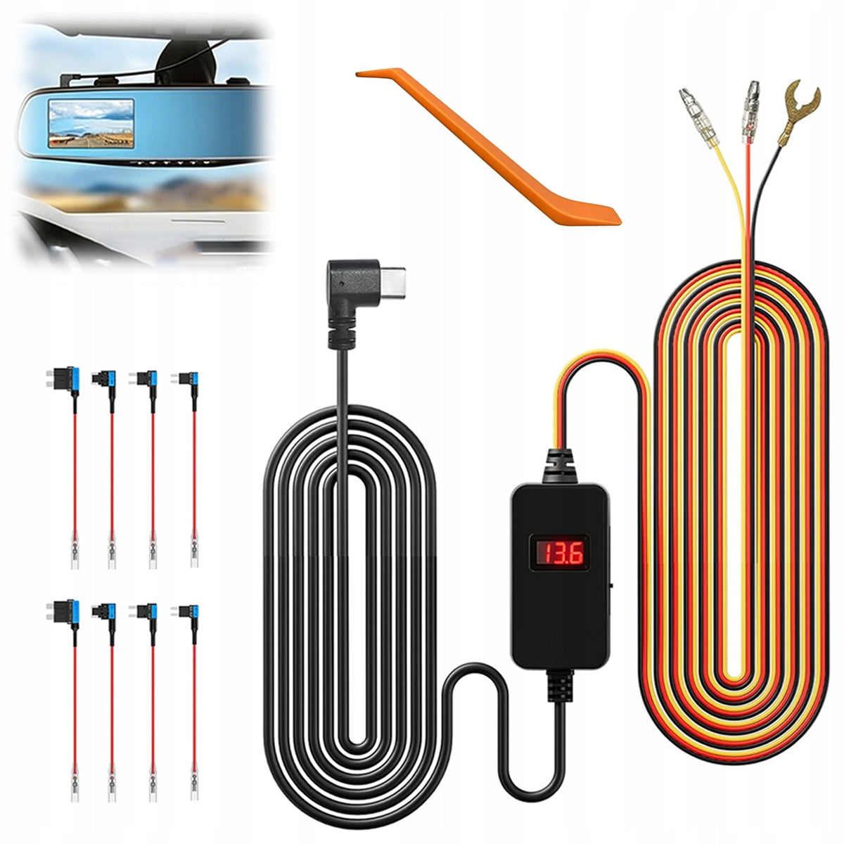 1X POWER ADAPTER FOR 12-24V to 5V CAR CAMERAS with protection