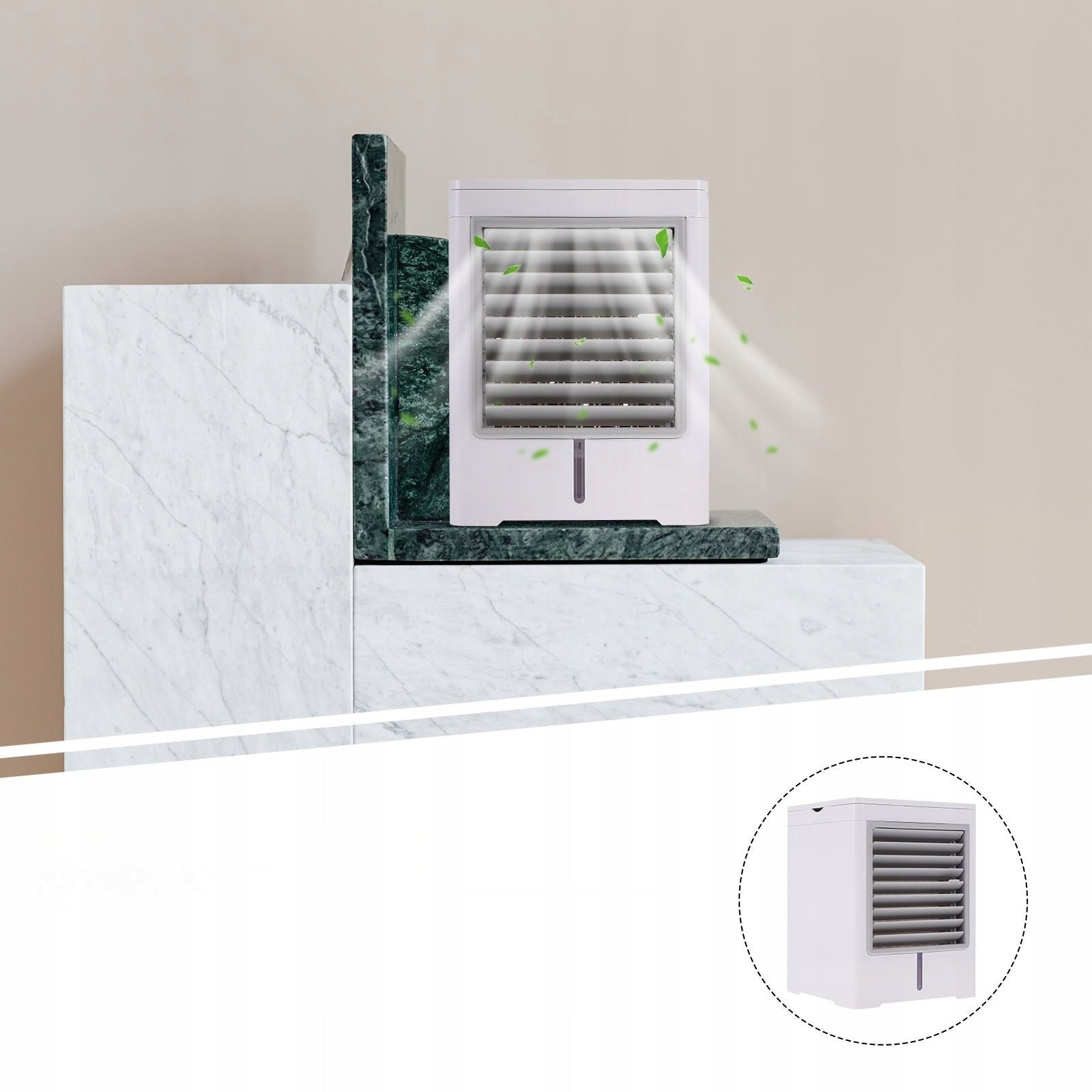 1ZEST USB WENTYLATOR CHŁODZĄCY Z DUŻYM NAWIEWEM, DOMOWY KLIMATYZATOR Functions fast cooling