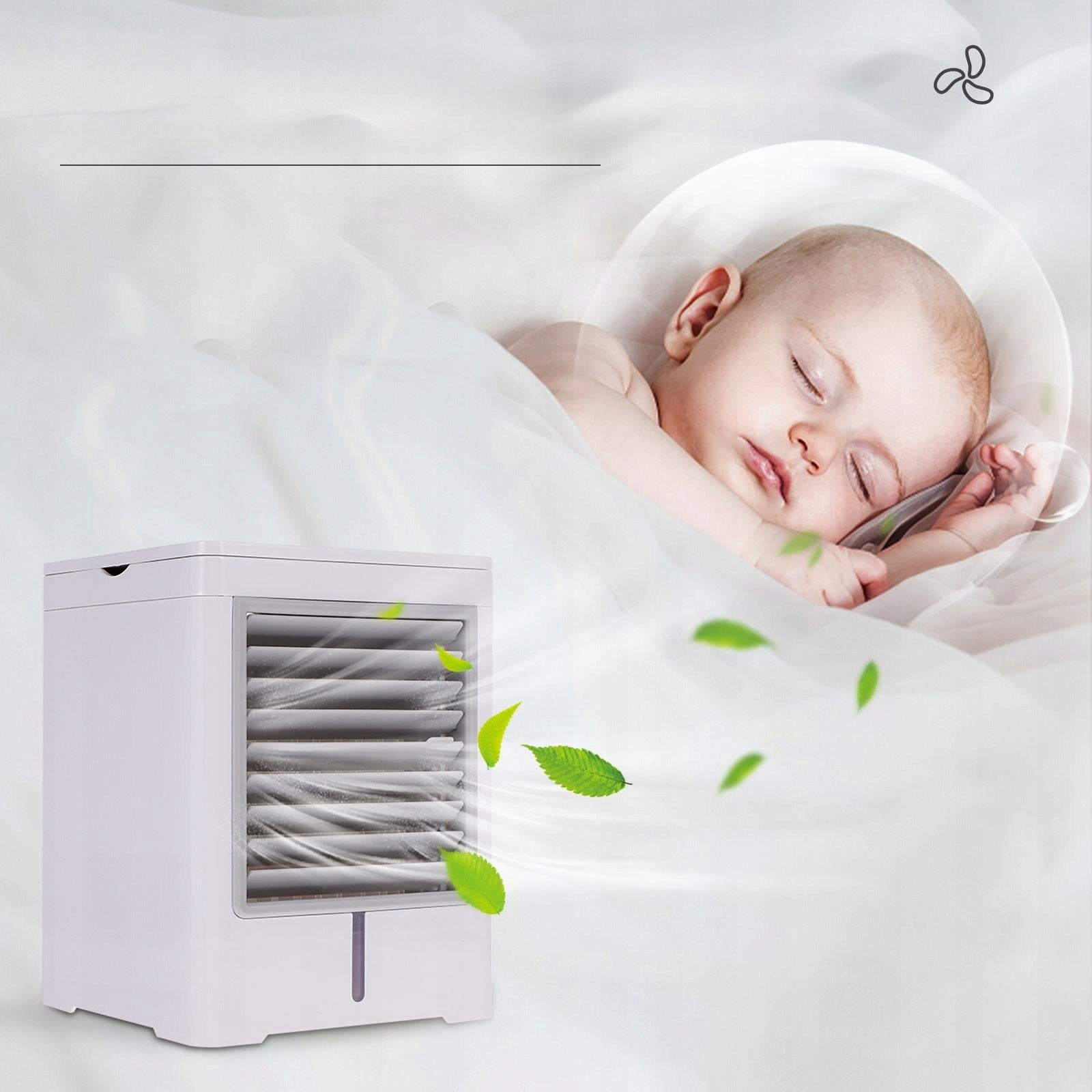 1ZEST USB WENTYLATOR CHŁODZĄCY Z DUŻYM NAWIEWEM, DOMOWY KLIMATYZATOR Model 11034666322273