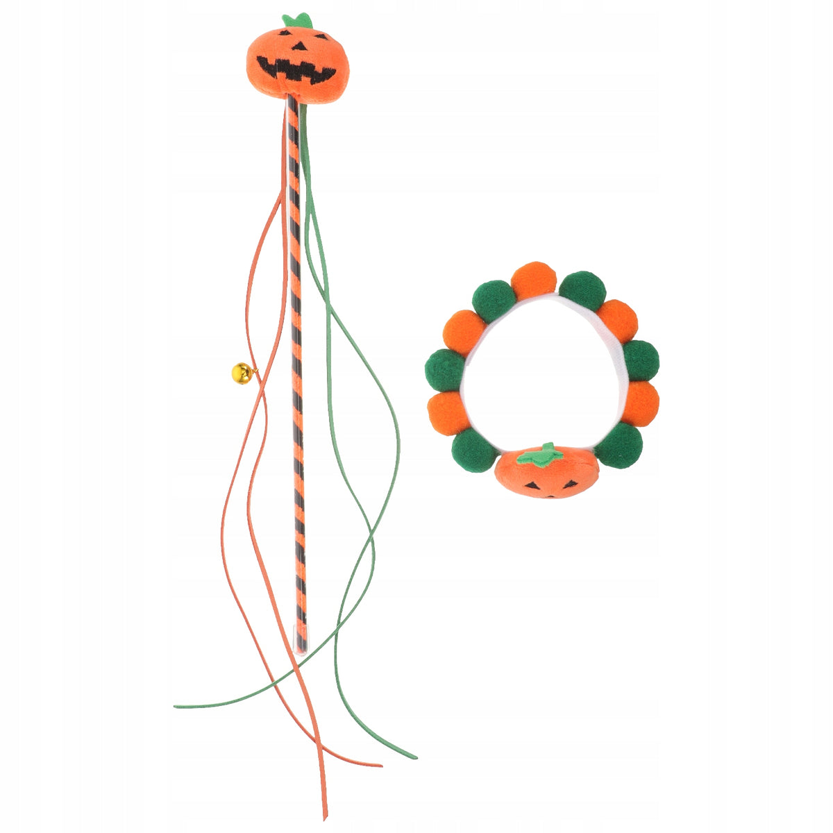 1ZEST ZABAWKA-MISZKA PLUS OBROŻA KOTA Z HALLOWEENOWYM MOTYWEM