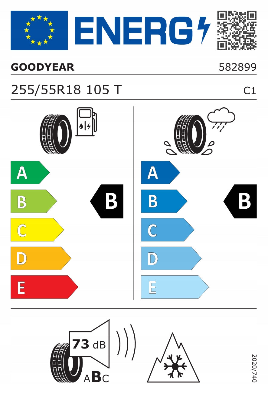 1x 255/55R18 Goodyear ULTRAGRIP PERFORMANCE + 105T WINTER SALE Number of tires offered 1 pc.