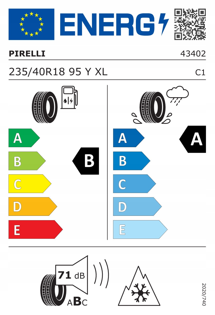 1x ALL-SEASON TYRE Pirelli CINTURATO ALL SEASON SF3 235/40R18 95Y XL FR Year of manufacture 2026/2025