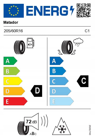 1x All-Year Tyre 205/60R16 Matador All Weather Evo MP62 XL New 2023 Number of tires offered 1 pc.